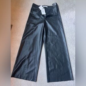 Pleather Zara wide leg pants